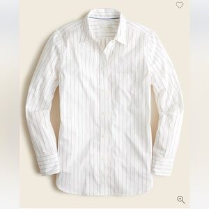 NWOT J.Crew Classic Fit Thomas Mason shirt in stripe BB227 sz 14